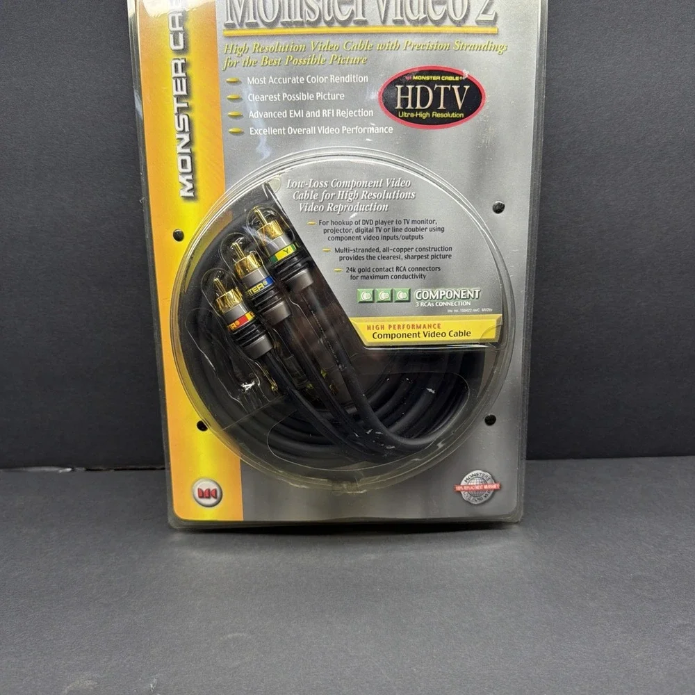 NEW MonsterVideo 2 HDTV Component Video Cable Set #MV2CV-2M